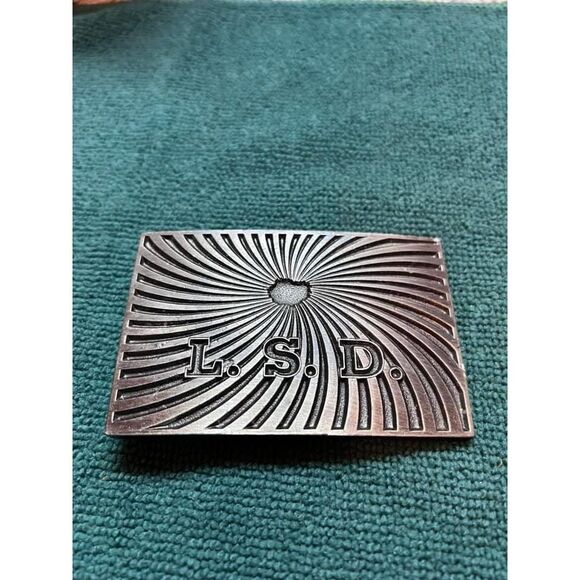 Vintage LSD Mod Psychedelic Belt Buckle - Picture 2 of 6